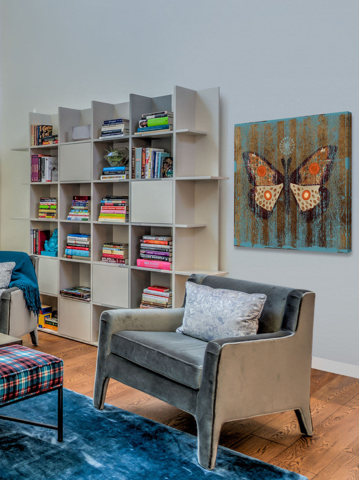 "Rustic Moth" Painting Print on Canvas by Evelia
