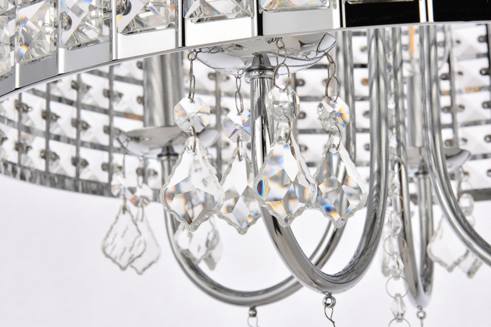 Emelia 17" Flush Mount, Chrome