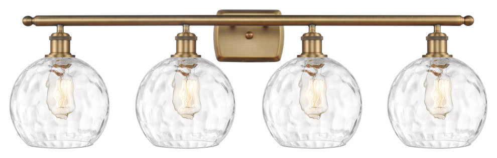 Innovations 516-4W-BB-G1215-8-LED 4 Light Bath Vanity Light, Brushed Brass