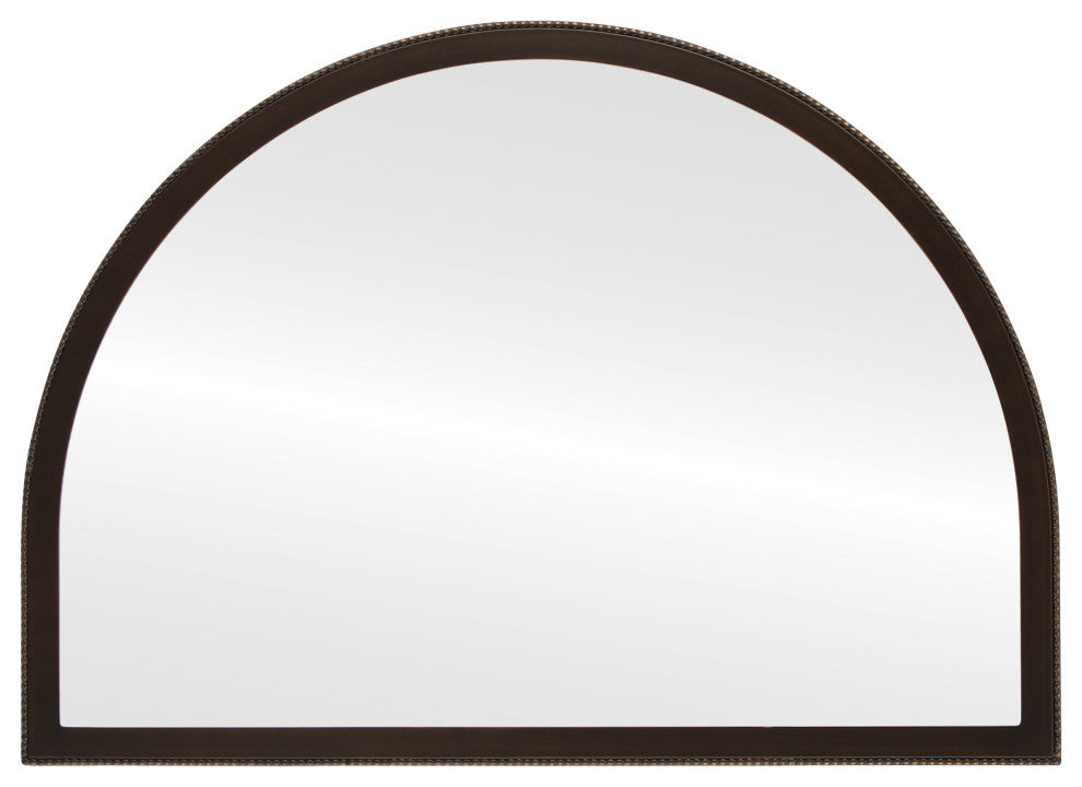 Vienne Framed Mantel Mirror, Crescent Cathedral, 38.4"x27.4", Rubbed Bronze