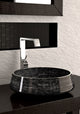 Alumix Exte Luxury Vessel Sink, Black and Silver