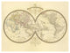 "Mappemonde, 1849" Digital Paper Print by J. Andriveau-Goujon, 46"x35"