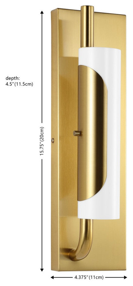 Safavieh Momo Led Lt 4.5" Wall Sconce, Brass