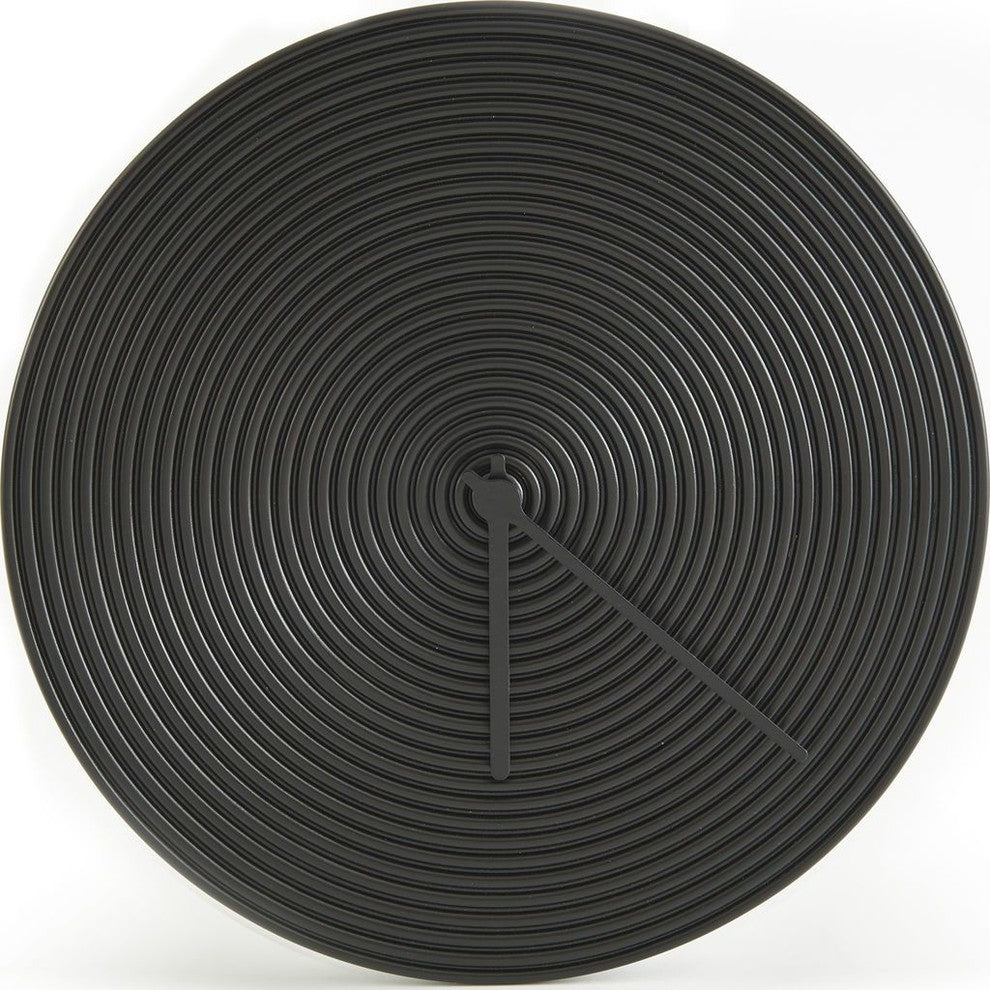 Atipico Ring Ceramic Wall Clock, Jet Black