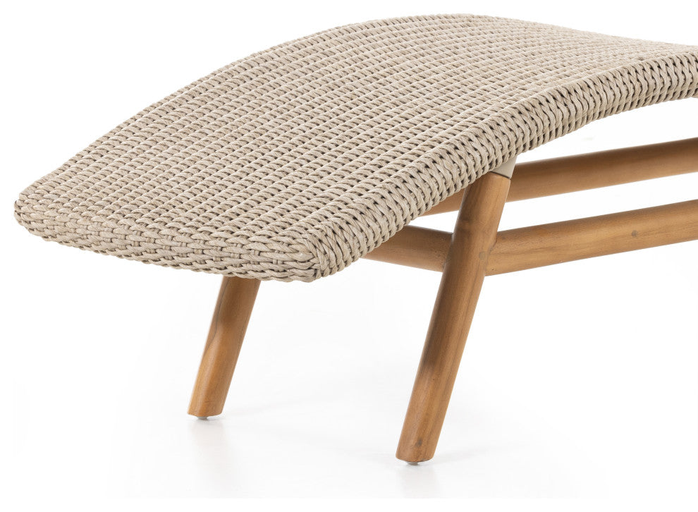 Portia Outdoor Chaise Lounge-White