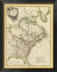 "Composite: L'Amerique Septentrionale, 1783"  by Rigobert Bonne, 27x34"