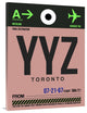 "YYZ Toronto Luggage Tag 2" Fine Art Print