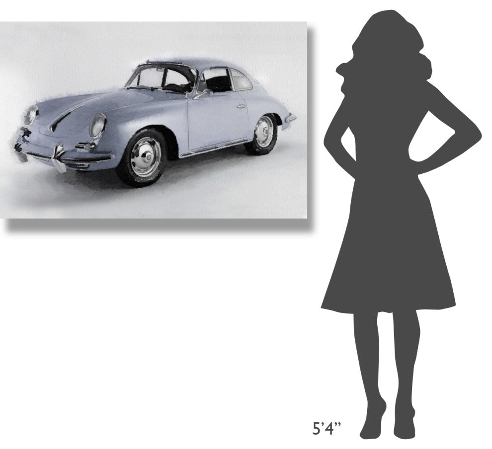 "1964 Porsche 356B Watercolor" Fine Art Print