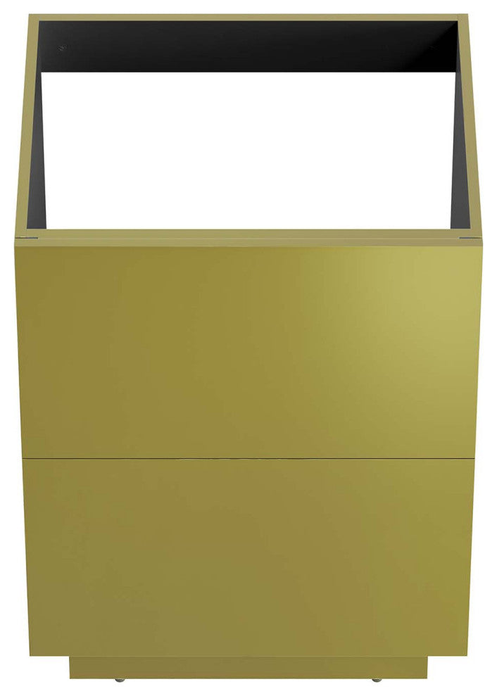 Full white-background front view with top opening, showcasing interior geometry.