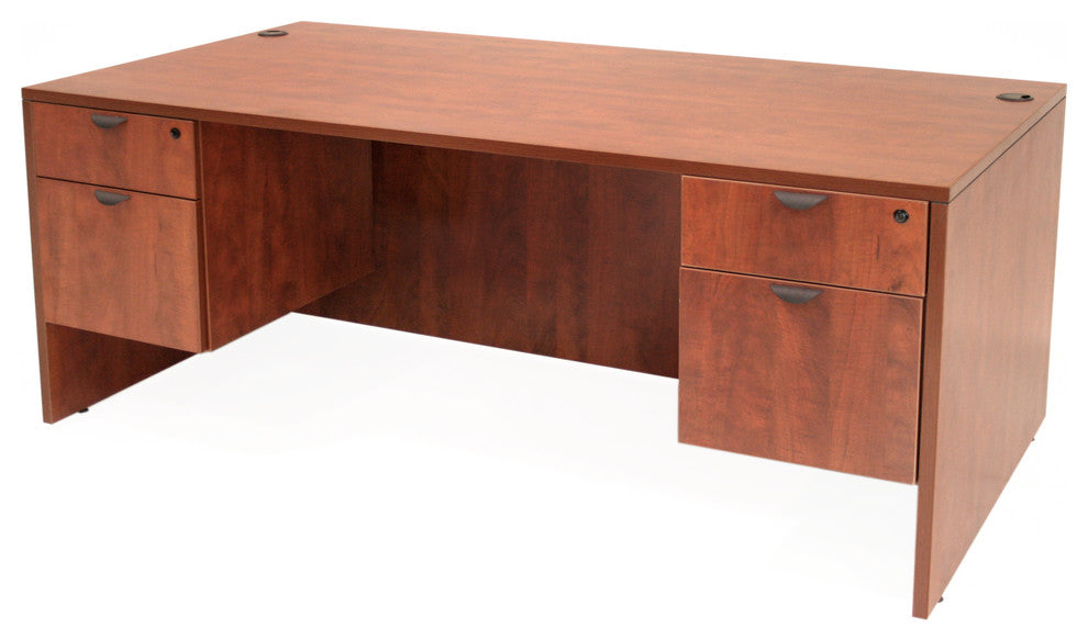 Legacy 71" Double Pedestal Desk, Cherry