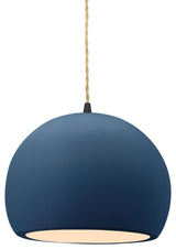Radiance Small Globe 1-Pendant, Midnight Sky/Matte Black/Beige Twisted, Bulb