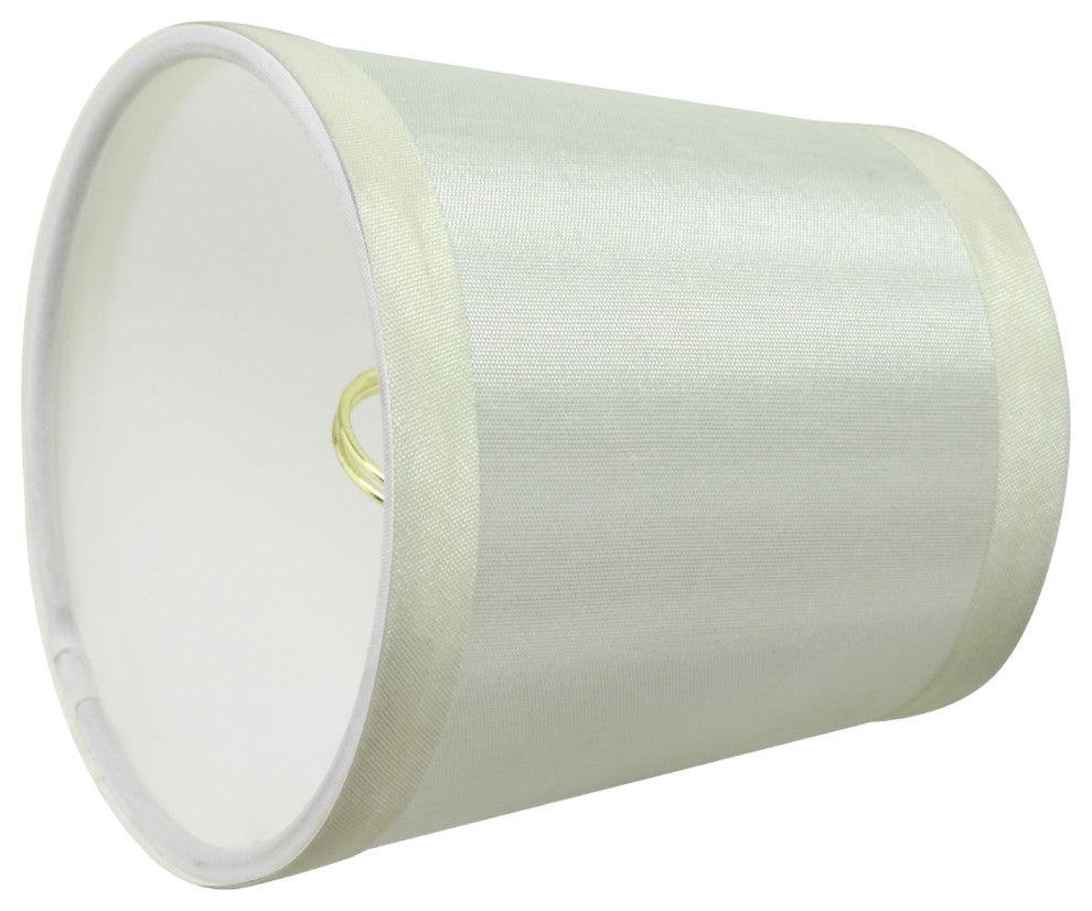 32712-2 Small Hardback Empire Chandelier Clip On Lamp Shade Off White 3"x4"x4"