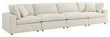 Commix Down Filled Overstuffed 4-Piece Sectional Sofa Set, Light Beige