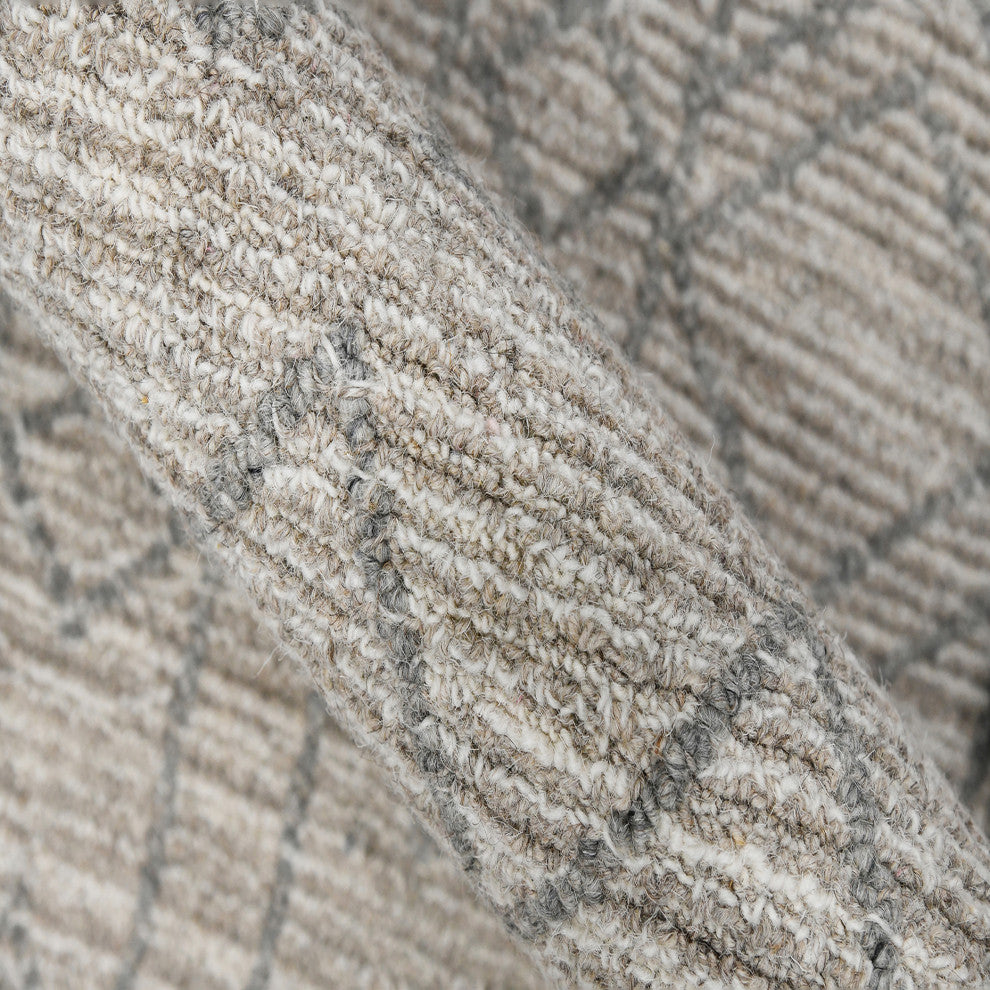 Berlin Wishek Area Rug, Gray, 8' x 10', Geometric
