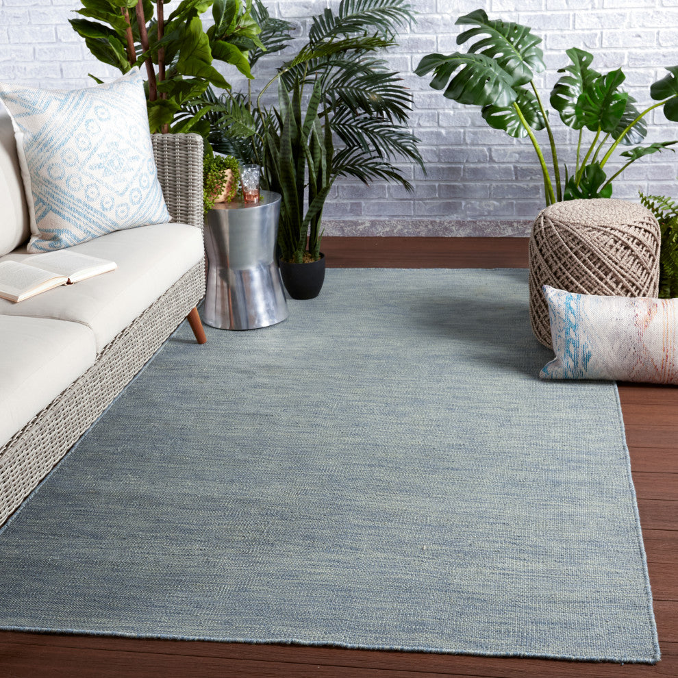 Jaipur Living Sunridge Indoor/ Outdoor Solid Area Rug, Light Blue, 4'x6'