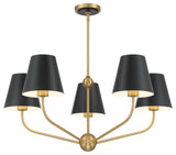 Crystorama Lighting Group XAV-B9315 Xavier 5 Light 28"W - Vibrant Gold / Matte