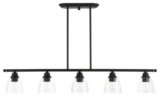 Black Transitional, Colonial, Linear Chandelier
