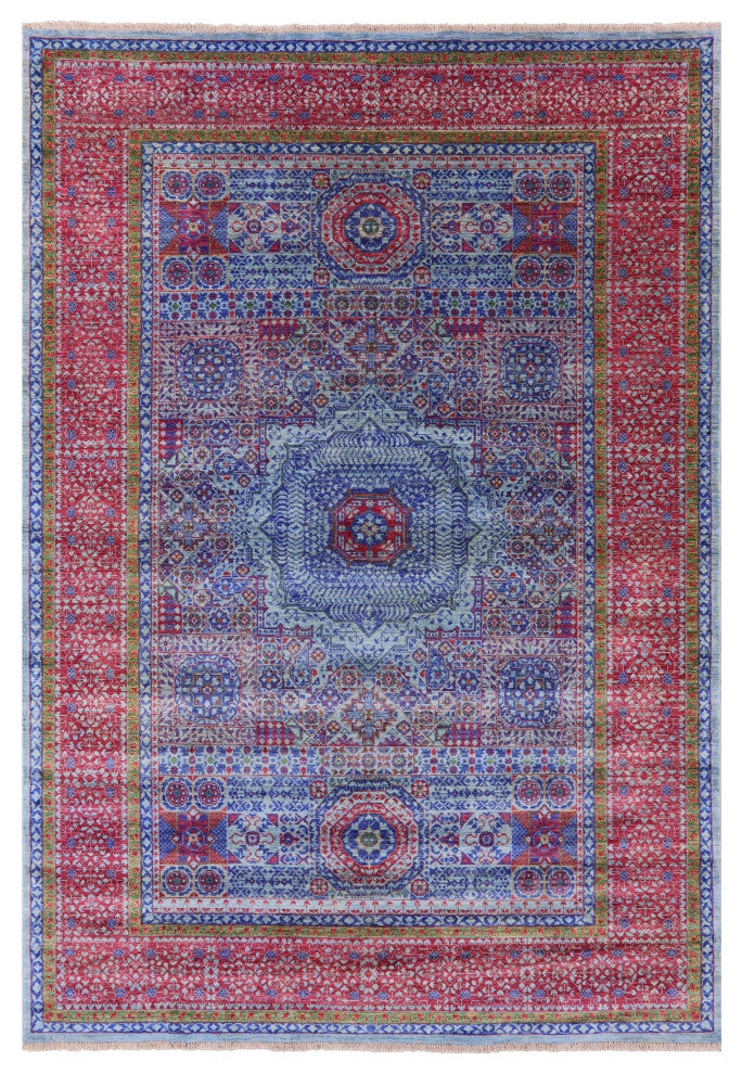 Mamluk Geometric Handmade Wool Rug 7' 0" X 10' 2" - Q12605