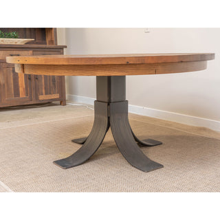 Granby Barnwood Round Dining Table, Provincial, 60x60, 2 Middle Leaves