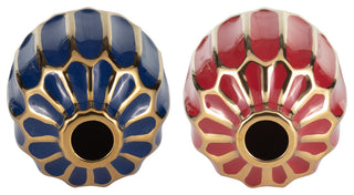 Ceramic Vase, 5"H, Set of 2, Navy/Red