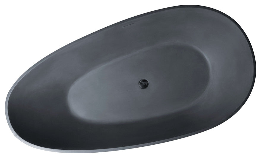 Vanity Art 67" Solid Surface Freestanding Bathtub