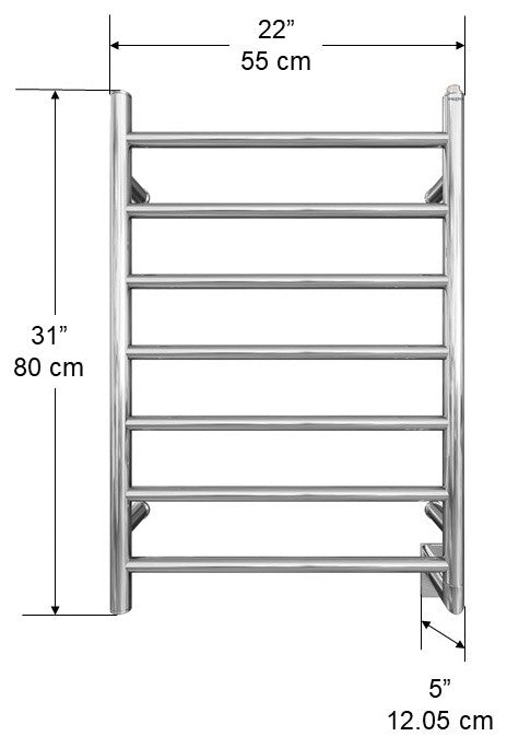 Ancona Chrome Electric Towel Warmer and Drying Rack