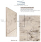 Transolid SaraMar 36"x36"x72" Glue to Wall 3-Piece Shower Wall Kit, Sand Creme