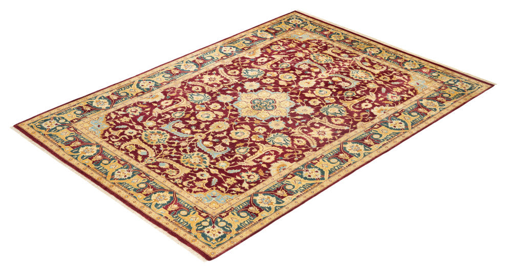 Mogul, One-of-a-Kind Hand-Knotted Area Rug Red, 6'2"x8'8"