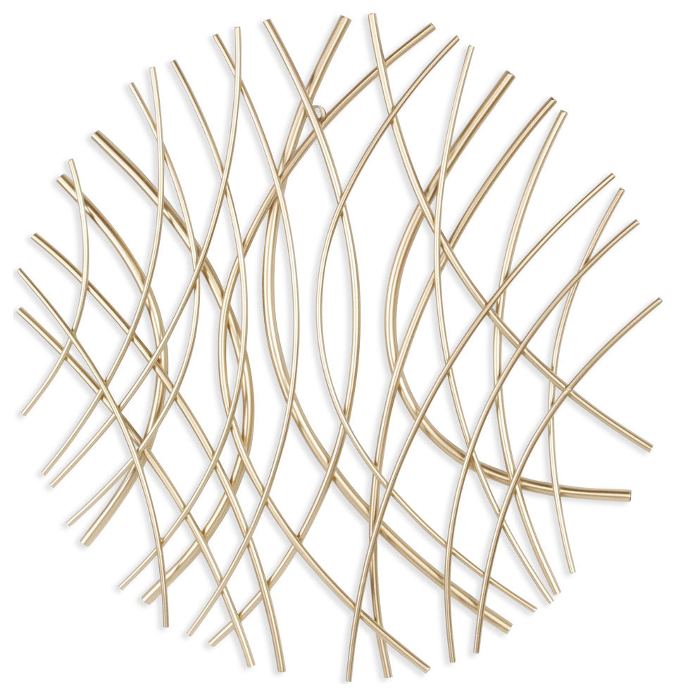 Eleni Small Abstract Wall Decor - Gold
