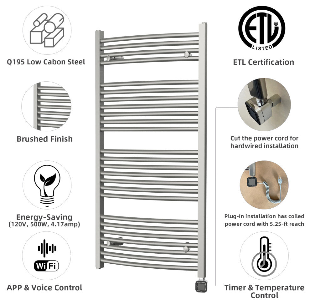 HEATGENE Smart Towel Warmer With Timer and Temperature Control, Brush