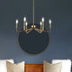6-Light Aged Brass Contemporary Chandelier
