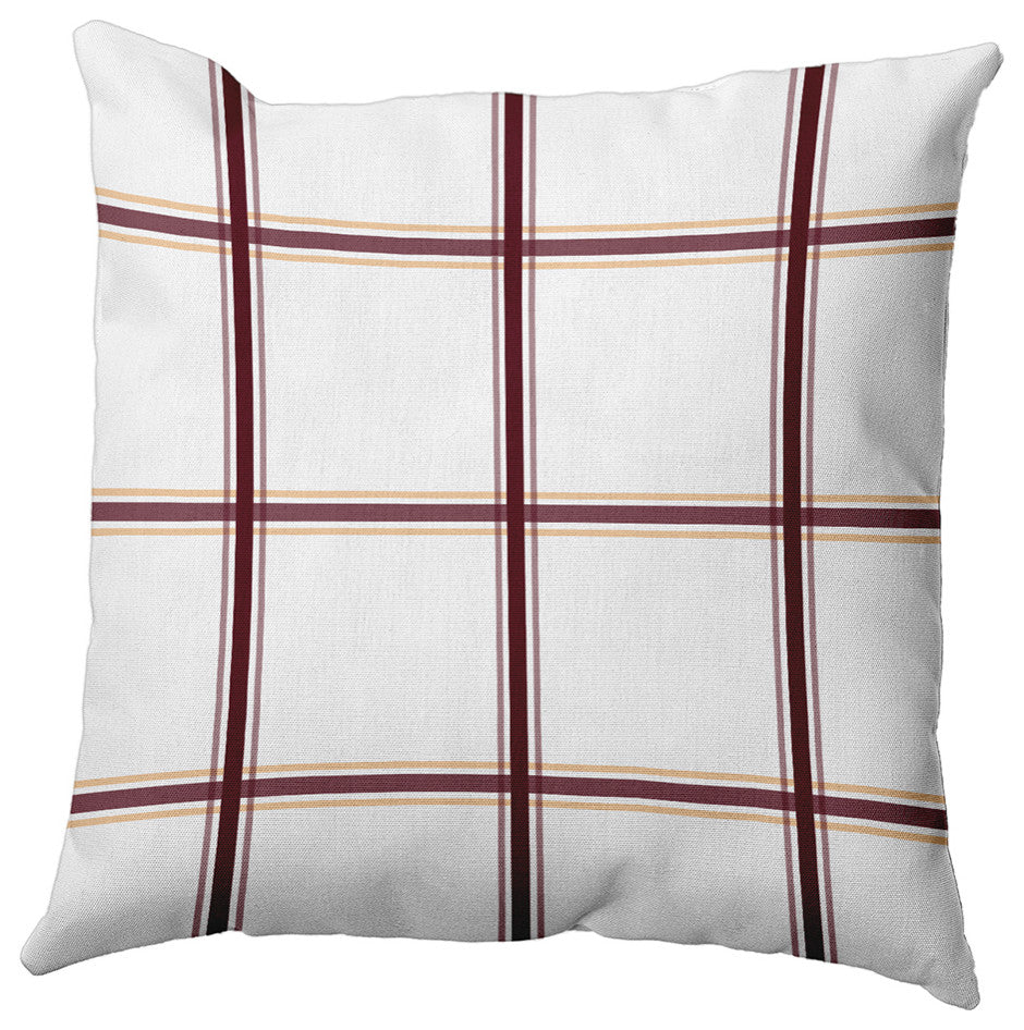 18" x 18" Geometric Decorative Throw Pillow, Pomegranate