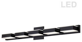 5-Light LED Wall Vanity, Matte Black