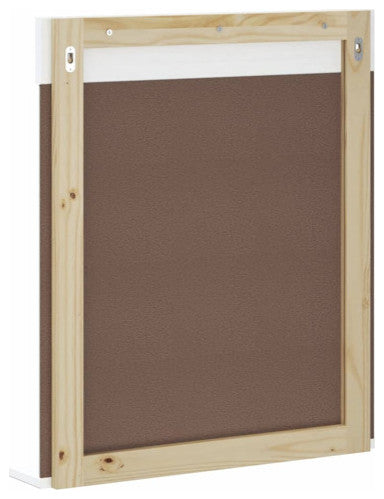 vidaXL Bathroom Mirror with Shelf Storage Vanity Mirror BERG White Solid Wood