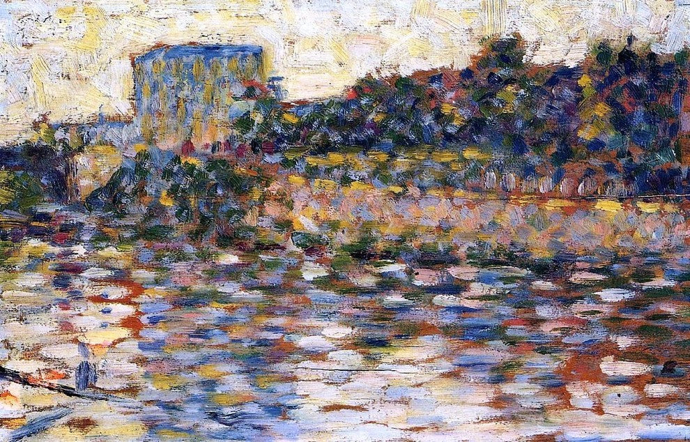 Georges Seurat Courbevoie- Landscape With Turret Wall Decal