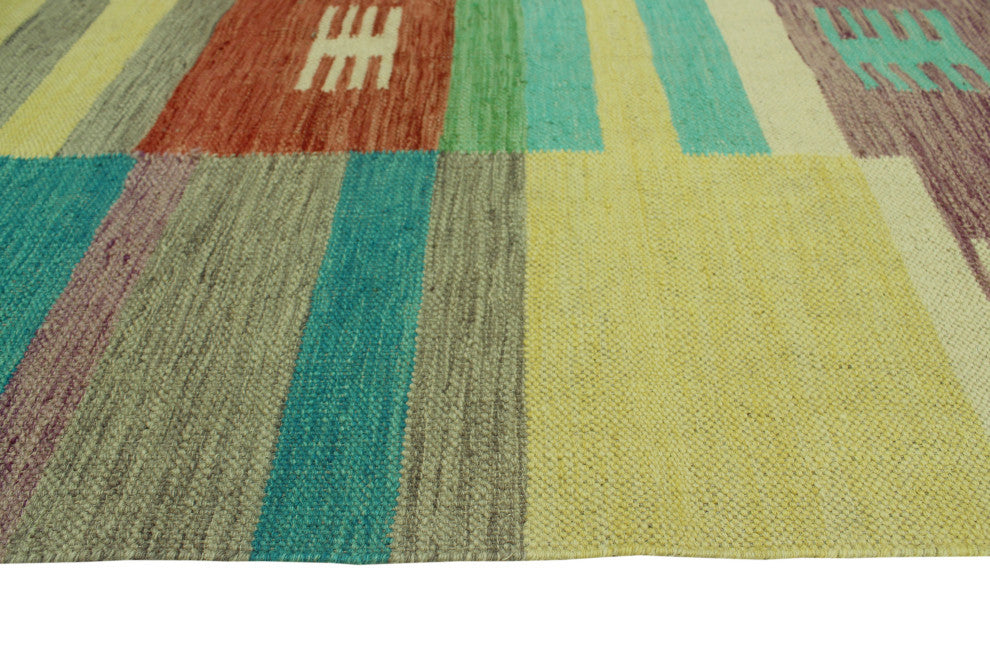 Winchester Kilim Siobhan Rust/Blue Rug, 6'6x9'8