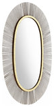 Black and Gold Oval Mirror