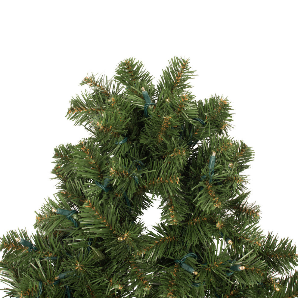 Vickerman C164709Led 9'X12" Christmas Garland, Warm White Wide Angle Lights