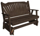 Cedar Fanback Glider, Walnut Stain, 4 Foot