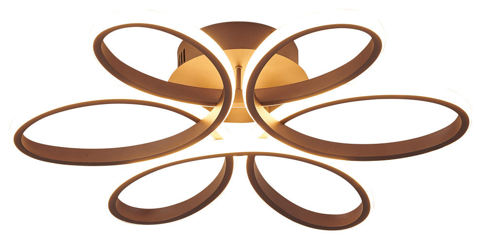 Satin Coffee LED Flush Mount With Acrylic Diffuser