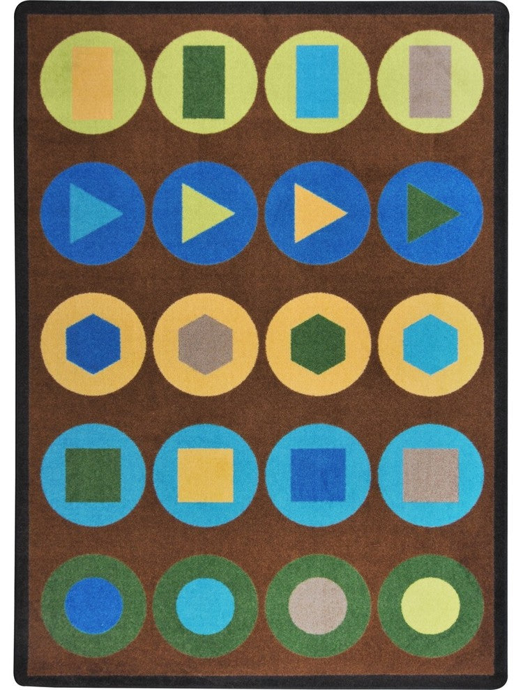 Kaleidoscope Rug, Encircled, Earthtone, 7'8"x10'9"