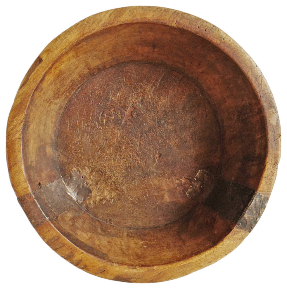 Consigned Vintage Teak India Wood Bowl 1