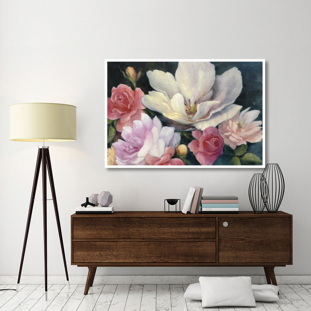 "Flemish Fantasy Rose Crop" Digital Paper Print by Julia Purinton, 62"x42"
