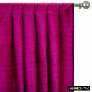Dark Fuchsia Pink Silk Dupioni Fabric By The Yard, 6 Yards For Curtain, Dress