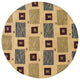 Alma Contemporary Squares Area Rug, 7'9" Round