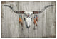 "Longhorn on Dark Gray Wood" Digital Paper Print by Avery Tillmon, 32"x22"