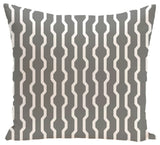 Nuts And Bolts, Decorative Geometric Print Pillow, Gray, 18"x18"