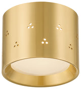 Hudson Valley Lighting Edisto Flush Mount By Cortney Bishop, Aged Brass