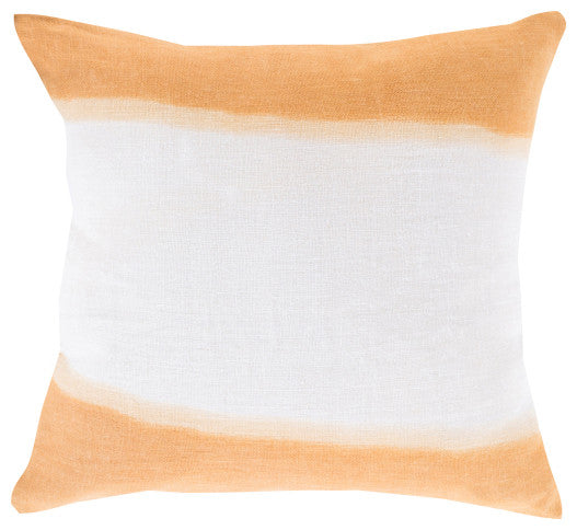Surya Double Dip DD-009 22"x22" Pillow Cover, Camel/Ivory/Beige