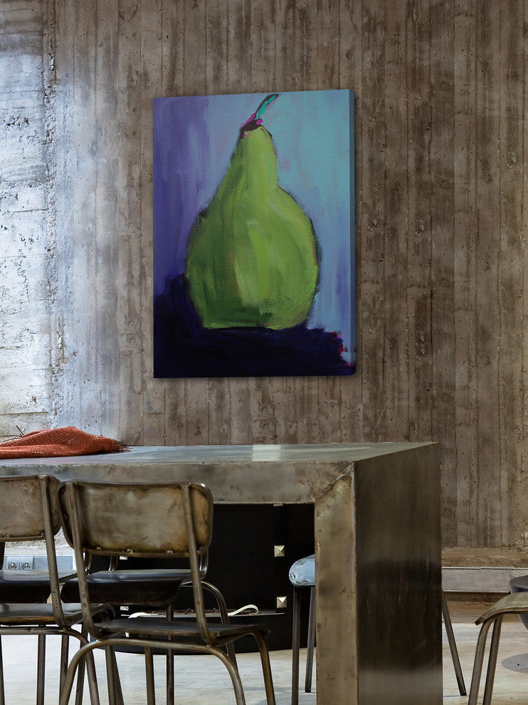 "Pear Me" Painting Print on Wrapped Canvas, 24"x36"